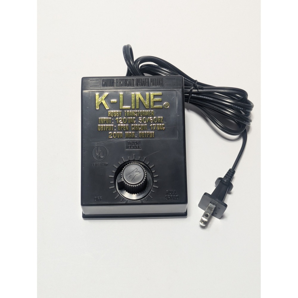 K-Line K-950 Hobby Train Transformer 120VAC 20VA Output Power Controller Boxed